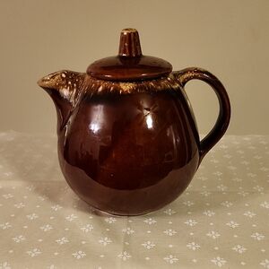 Vintage Hull Pottery Brown Drip Glaze Teapot